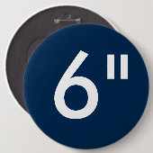 カスタム6インチ巨大丸型ボタン空白のテンプレート 缶バッジ (正面&裏面)