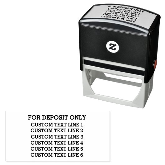 カスタム6セリフ文字の寄託のみ セルフインキングスタンプ (インサイチュ)