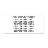 カスタム6セリフ文字の寄託のみ セルフインキングスタンプ (デザイン)