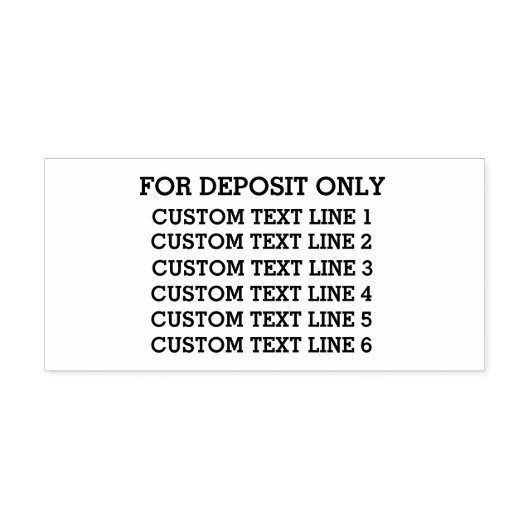 カスタム6セリフ文字の寄託のみ セルフインキングスタンプ (デザイン)