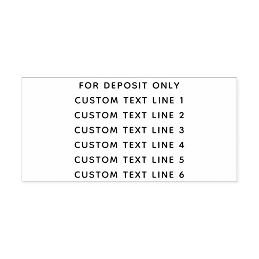 カスタム6セリフ文字の寄託のみ セルフインキングスタンプ (デザイン)