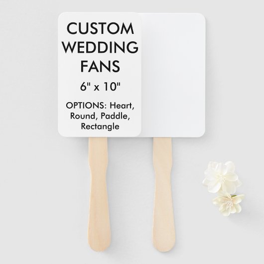 カスタム6パーソナライズされたインチx 10インチ結婚のFANSテンプレート ハンドファン (正面&裏面)