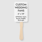 カスタム6パーソナライズされたインチx 10インチ結婚のFANSテンプレート ハンドファン (正面)