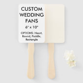 カスタム6パーソナライズされたインチx 10インチ結婚のFANSテンプレート ハンドファン (正面&裏面)