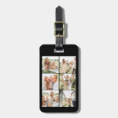 カスタム6フォトインスタパーソナライズされたグラム ラゲッジタグ (正面縦)