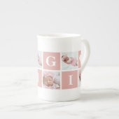 カスタム6フォトコラージュおばあちゃんギギ ボーンチャイナマグカップ (正面右)