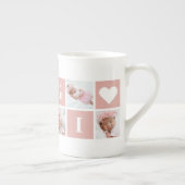 カスタム6フォトコラージュおばあちゃんギギ ボーンチャイナマグカップ (右)