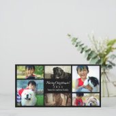 カスタム6フォトコラージュのクリスマス シーズンカード (スタンド正面)