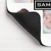 カスタム6フォトコラージュ白パーソナライズされた色 マウスパッド (コーナー)