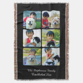 カスタム6フォトコラージュ縦モザイク写真 スローブランケット (正面縦)