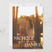 カスタム6フォトトレンディーウェディング日付カードを保存 招待状 (正面)