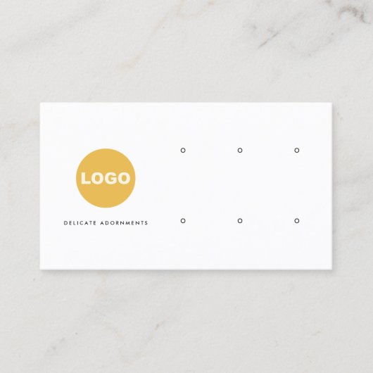 カスタム6六穴スタッドイヤリング追加ロゴホルダー 名刺 (正面)