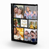 カスタム6写真コラージュファミリー引用文ブラック フォトブロック (右)