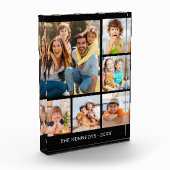 カスタム6写真コラージュ名ミニマリスト フォトブロック (左)