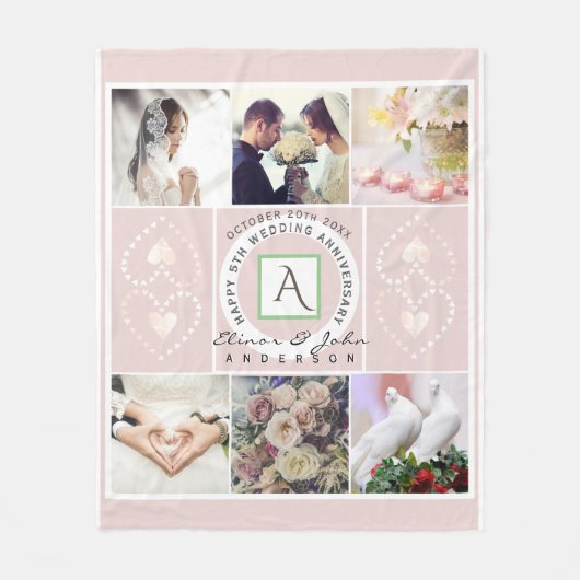 カスタム6周年記念写真フリースブランケット フリースブランケット (正面)