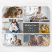 カスタム6家族の写真タイポグラフィ マウスパッド (正面)