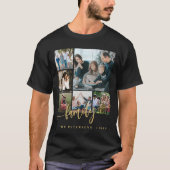 カスタム6家族写真コラージュテキストテンプレート Tシャツ (正面)