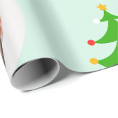 カスタム6枚の写真クリスマスのクルーおもしろいギフト ラッピングペーパー (ロールコーナー)