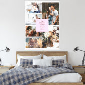 カスタム6枚の写真Instagram Collage キャンバスプリント (インサイチュ (寝室))