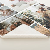 カスタム6枚の写真Instagram Collage シェルパブランケット (3/4)