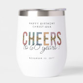 カスタム60モダン番目誕生日レオパードタイポグラフィ (左面)