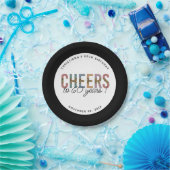 カスタム60モダン番目誕生日レオパードタイポグラフィ ペーパープレート (パーティー)