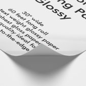 カスタム60'光沢のある包装紙ロール ラッピングペーパー (角)