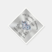 カスタム60周年記念結婚カクテルナプキンス スタンダードカクテルナプキン (角)