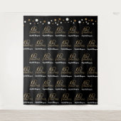 カスタム60歳で素敵な フォトブース 60歳の誕生日 タペストリー (正面)