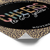 カスタム60歳モダン誕生日パーティー ポスター (角)