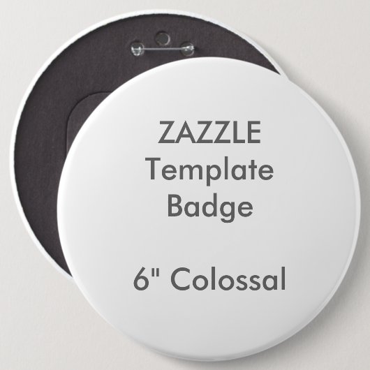 カスタム6"巨大な円形のバッジのブランクのテンプレート 缶バッジ (正面&裏面)