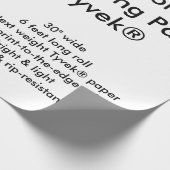 カスタム6' Tyvek®の包装紙ロール ラッピングペーパー (コーナー)