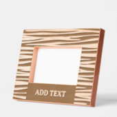 カスタム6" x 4"横長、FrameStyle：ナチュラル レーザー彫刻フレーム (左)