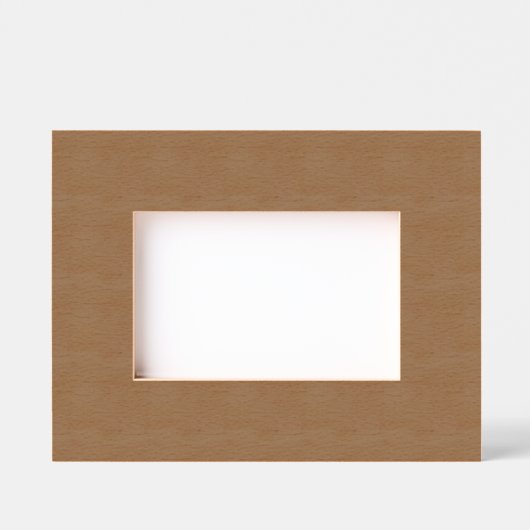 カスタム6" x 4"横長、FrameStyle:ナチュラル レーザー彫刻フレーム (正面)