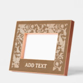 カスタム6" x 4"横長、FrameStyle:ナチュラル レーザー彫刻フレーム (左)