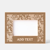 カスタム6" x 4"横長、FrameStyle:ナチュラル レーザー彫刻フレーム (正面)