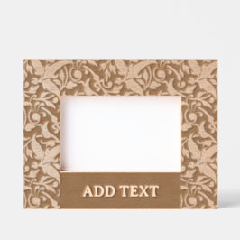 カスタム6" x 4"横長、FrameStyle：ナチュラル レーザー彫刻フレーム