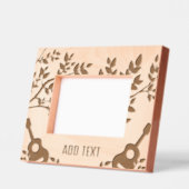 カスタム6" x 4"横長、FrameStyle:ナチュラルEngr レーザー彫刻フレーム (左)