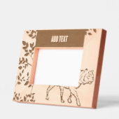 カスタム6" x 4"横長、FrameStyle:ナチュラルEngr レーザー彫刻フレーム (左)