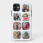 カスタム7スクウェア・フォトコラージュ白テンプレート Case-Mate iPhoneケース (裏面)