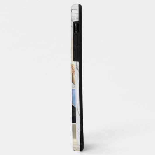 カスタム7フォトコラージオングレーマーブル Case-Mate iPhoneケース (裏面/左)