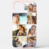 カスタム7フォトコラージピンクマーブル Case-Mate iPhoneケース (裏面)