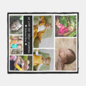 カスタム7フォトコラージュ愛おばあちゃん素晴らし フリースブランケット (正面(横))