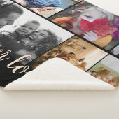 カスタム7フォトコラージュ永遠の愛 シェルパブランケット (3/4)