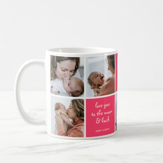 カスタム7写真最高のMom Ever Mag コーヒーマグカップ (左)