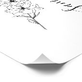 カスタム7月デルフィニウム誕生花の贈り物誕生 フォトプリント            (角)