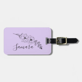 カスタム7月デルフィニウム誕生花の贈り物誕生 ラゲッジタグ