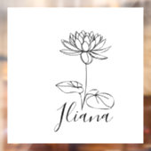 カスタム7月水ゆり誕生花の贈り物誕生 ウィンドウサイン (シート2)