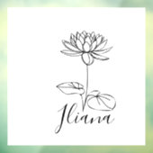 カスタム7月水ゆり誕生花の贈り物誕生 ウィンドウサイン (シート3)