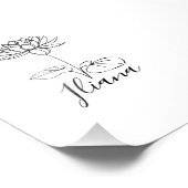 カスタム7月水ゆり誕生花の贈り物誕生 フォトプリント            (角)